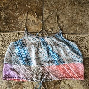 NWOT American Eagle Outfitters Multicolor Patterned Women's Crop Top